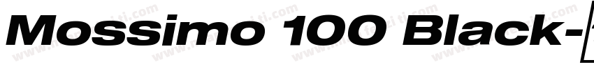 Mossimo 100 Black字体转换